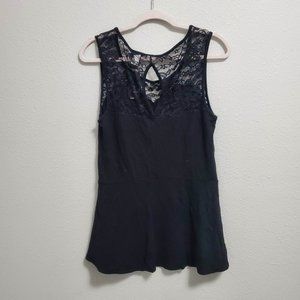 Torrid peplum tank top with lace Size 0x
